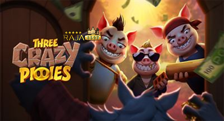 Bukti kemenangan Three Crazy Piggies di Rajaslot terbaru