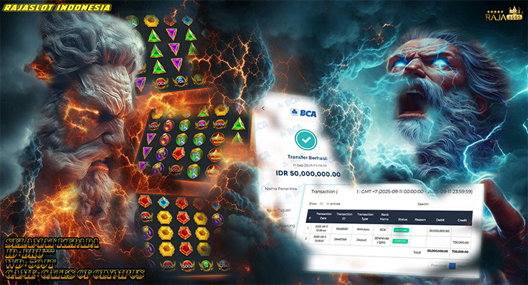 Menang Slot Gates of Olympus 11 September 2025 di Rajaslot