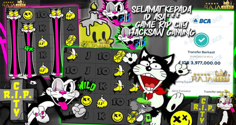 Pemain Asa*** menang Rp3,97 juta di slot Rip City Hacksaw Gaming di Rajaslot
