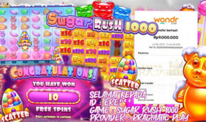 Pemain Ere*** menang Rp9 juta di slot Sugar Rush 1000 Pragmatic Play di Rajaslot