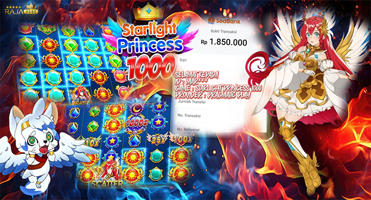 Pemain Mar*** menang Rp1,85 juta di slot Princess Starlight 1000 Pragmatic Play di Rajaslot