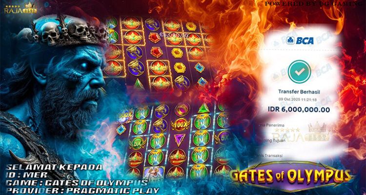 Pemain Mer*** menang Rp6 juta di slot Gates of Olympus Pragmatic Play di Rajaslot