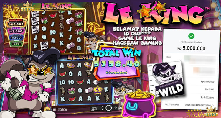 Pemain menang Rp5 juta lewat slot Leking Hacksaw Gaming di Rajaslot