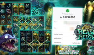 Bukti Menang Slot Beast Below 31 Oktober 2025 di Rajaslot Pemain raih Rp8 juta lewat 10x Free Spins Beast Below Hacksaw Gaming di Rajaslot