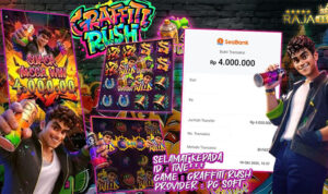 Pemain Twe*** menang Rp4 juta di slot Graffiti Rush PG Soft di Rajaslot