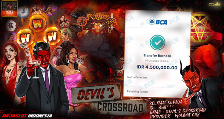 Pemain Bwi*** meraih Rp4,5 juta di slot Devil’s Crossroad Nolimit City di Rajaslot