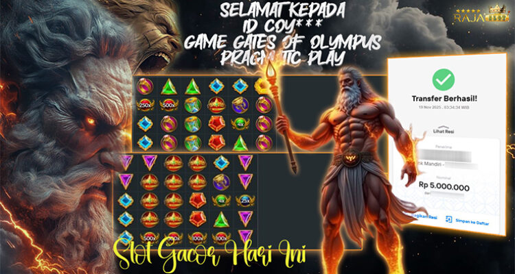 kemenangan Gates of Olympus 19 November 2025 di Rajaslot