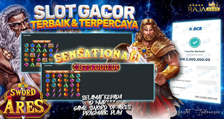 hasil Menang Slot Sword of Ares 16 November 2025 di Rajaslot