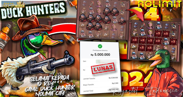 Pemain raih Rp5 juta lewat Free Spins Duck Hunter Nolimit City di Rajaslot